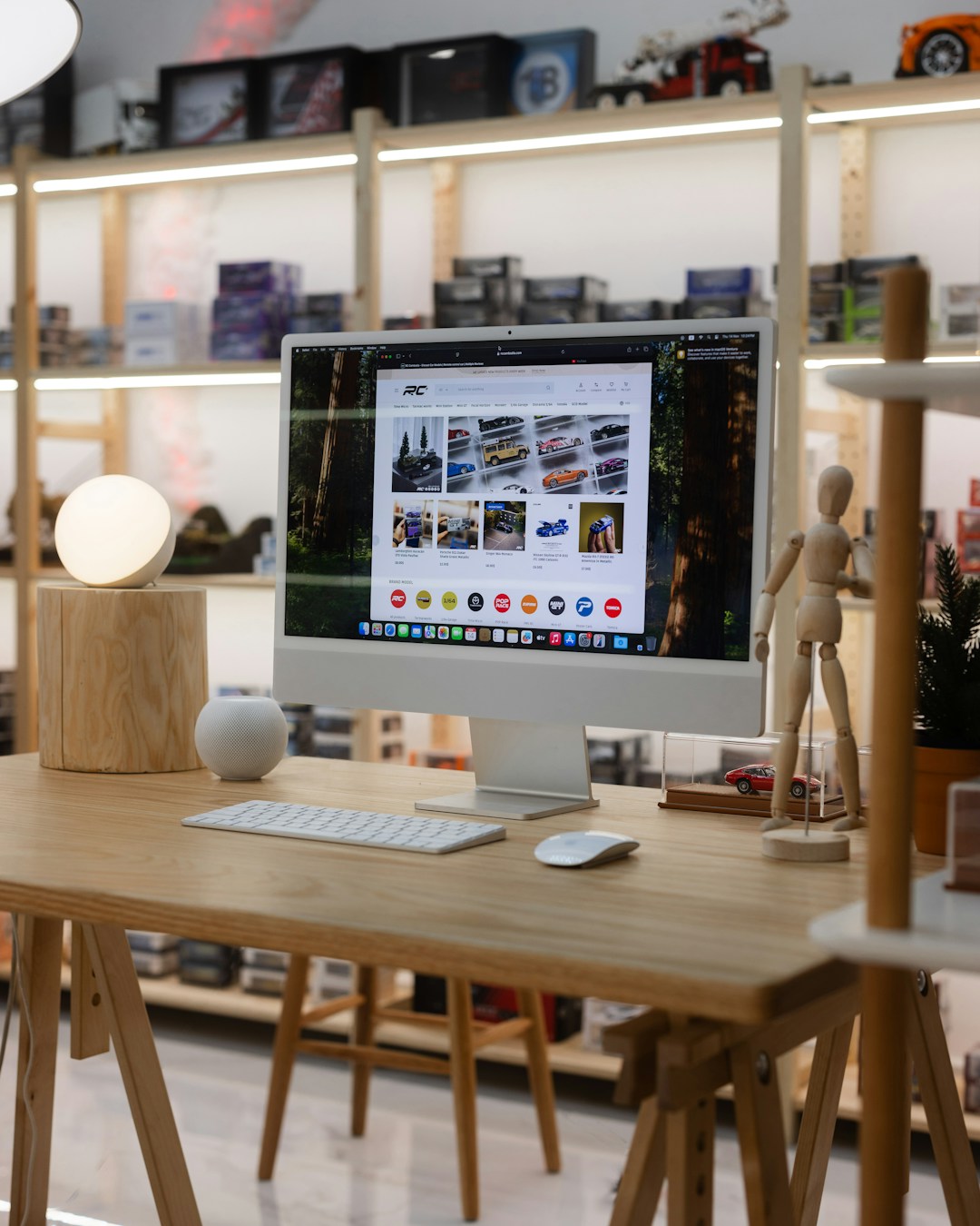 new Shopify store product display on laptop