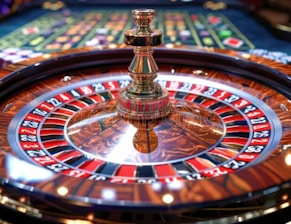 A close up of a casino rouleet