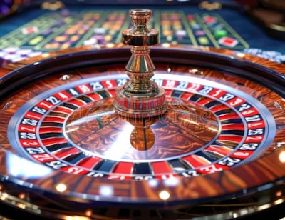 A close up of a casino rouleet
