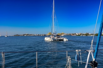 A boat sailing on a body of water