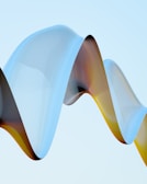 A white and brown object is flying in the air