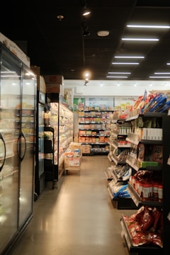 A grocery store filled with lots of food