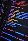 A computer screen with a bunch of code on it
