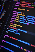 A computer screen with a bunch of code on it