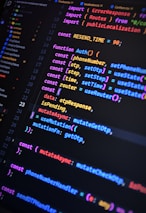 A computer screen with a bunch of code on it