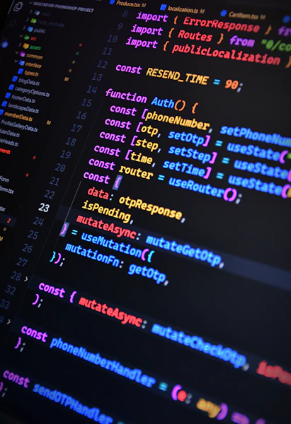 A computer screen with a bunch of code on it