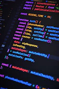 A close up of a computer screen with many lines of text