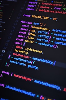 A close up of a computer screen with many lines of text