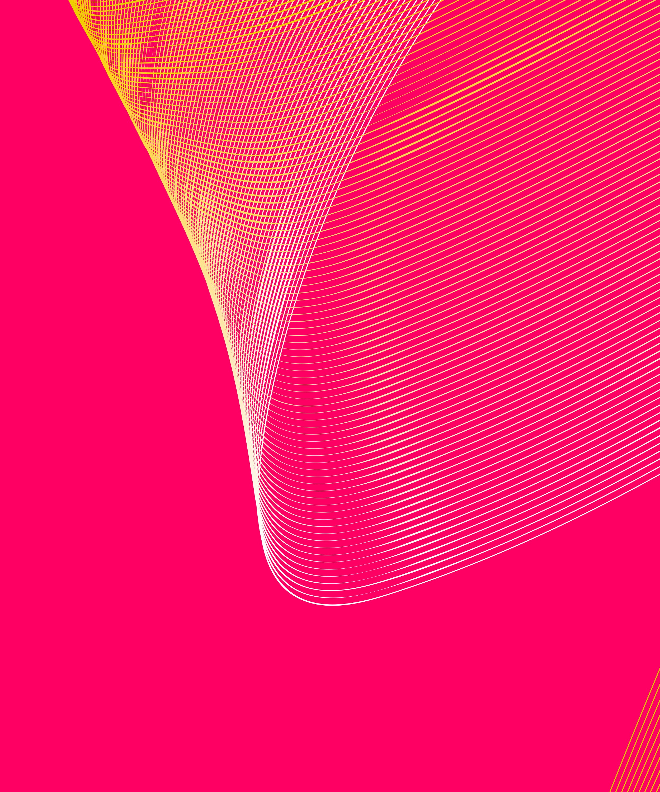 A pink and yellow abstract background with wavy lines