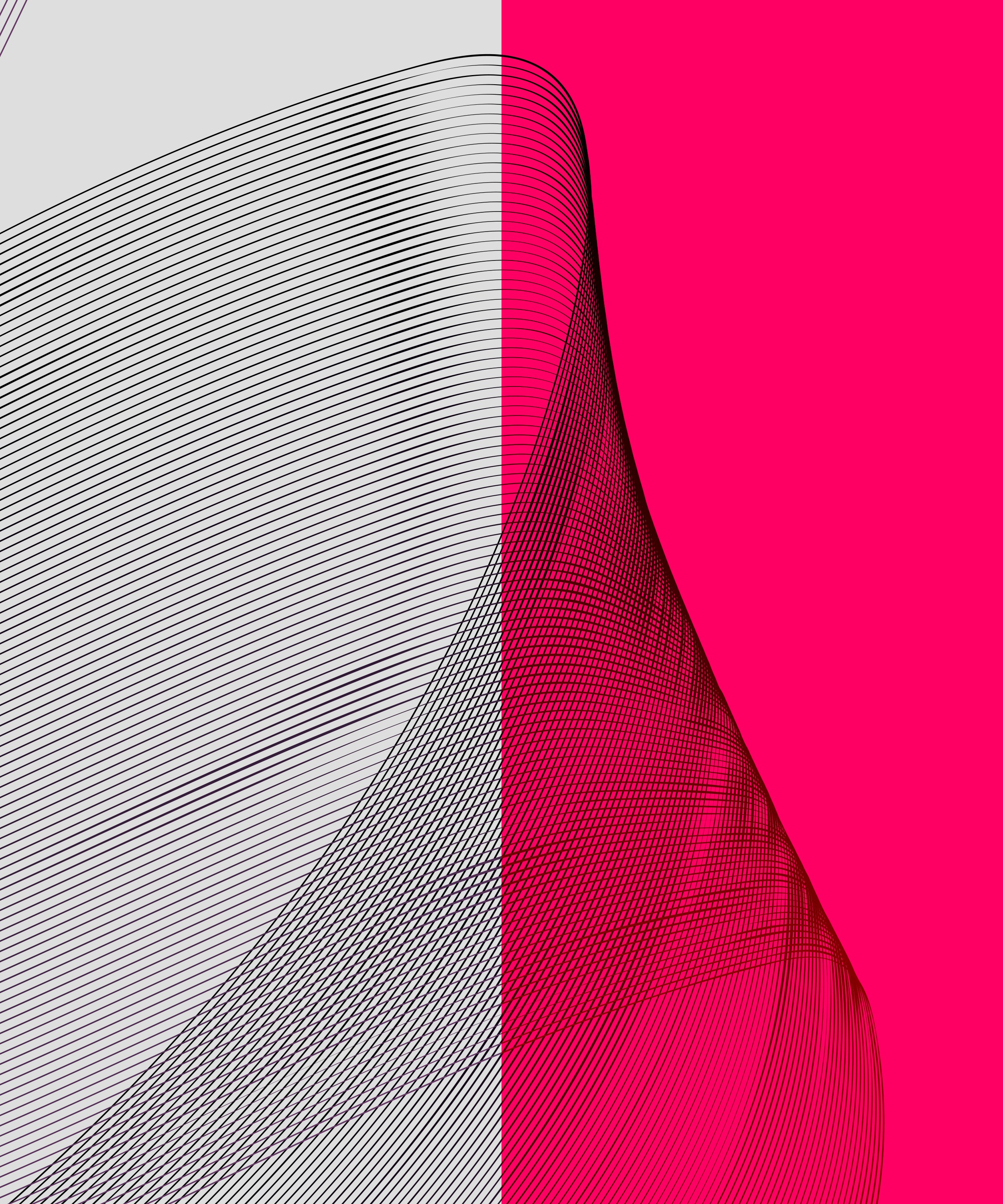 A pink and white background with lines