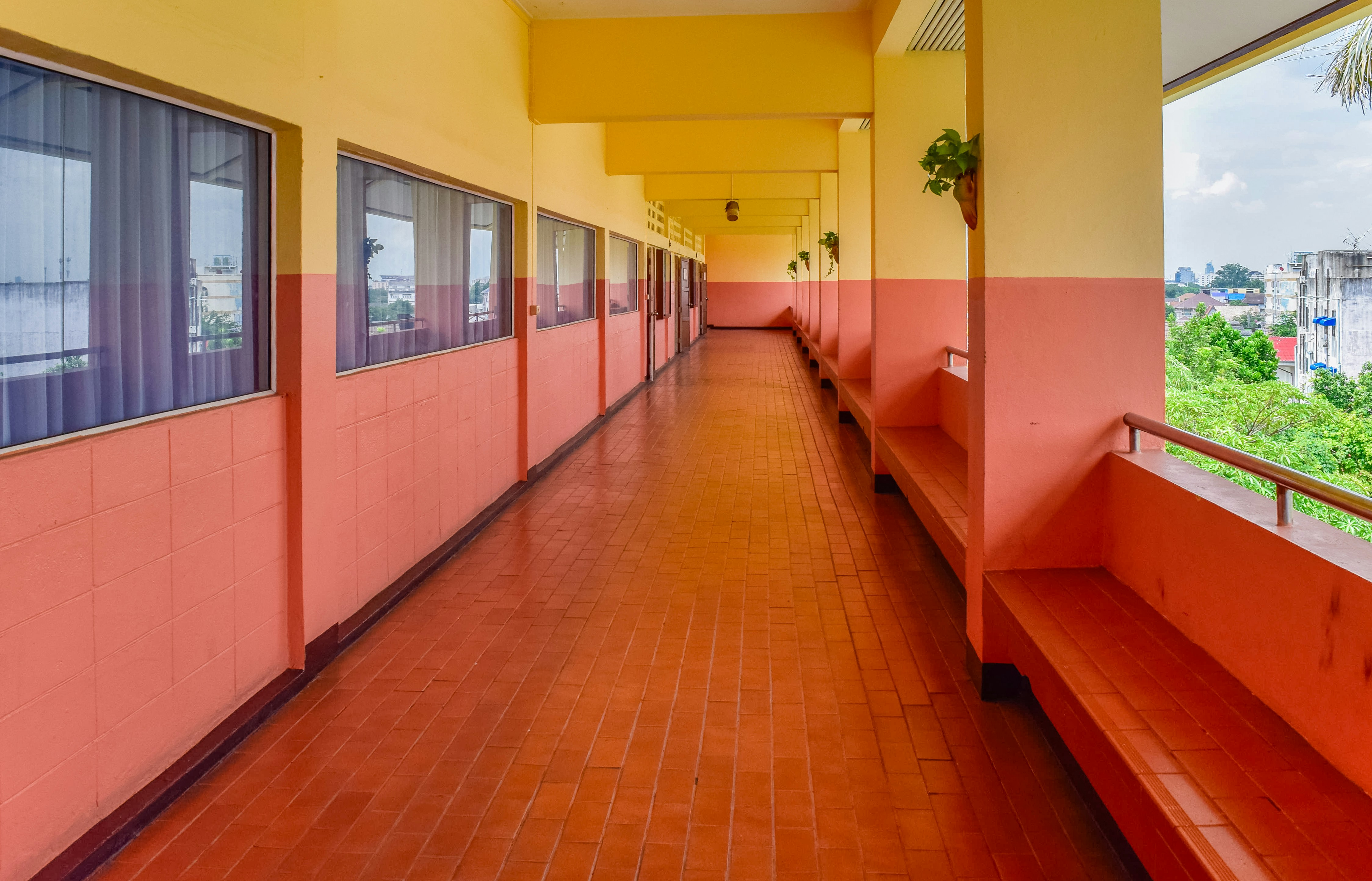 School building walkway