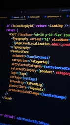 A computer screen with a bunch of text on it