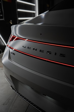 A close up of the rear end of a car