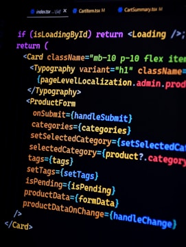 A computer screen with a bunch of text on it