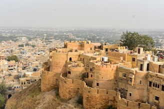 A view of a city from a hill top