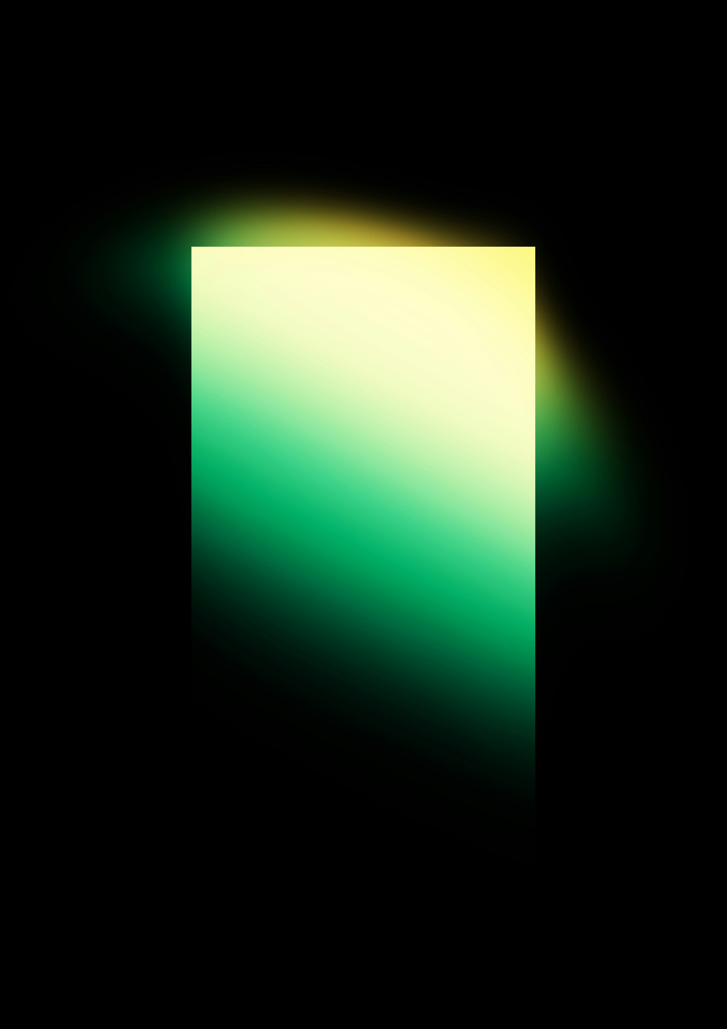 A black background with a green square in the center