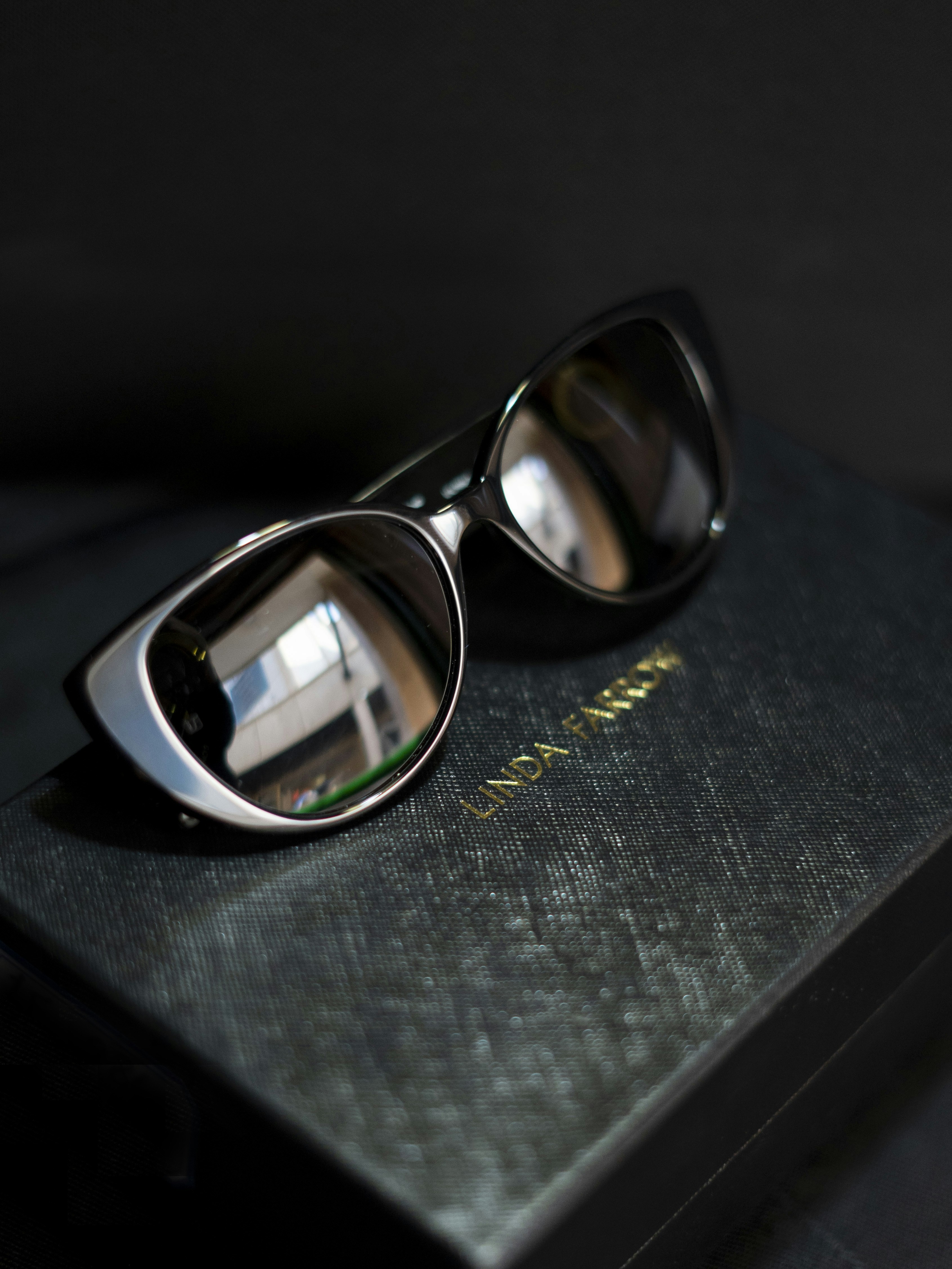 A pair of sunglasses sitting on top of a book