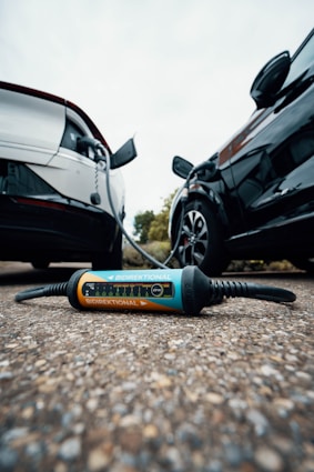 A couple of cars parked next to each other