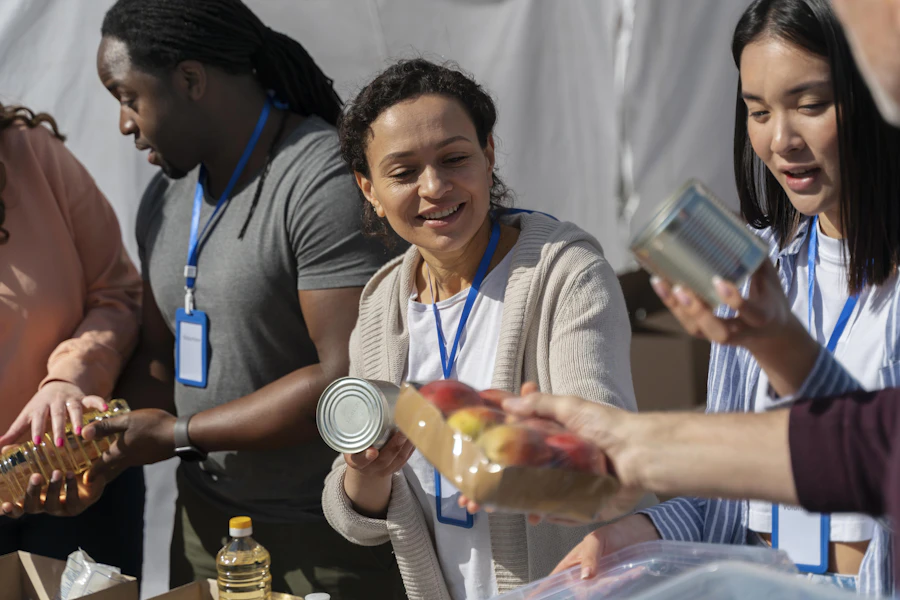 Market day at the food bank