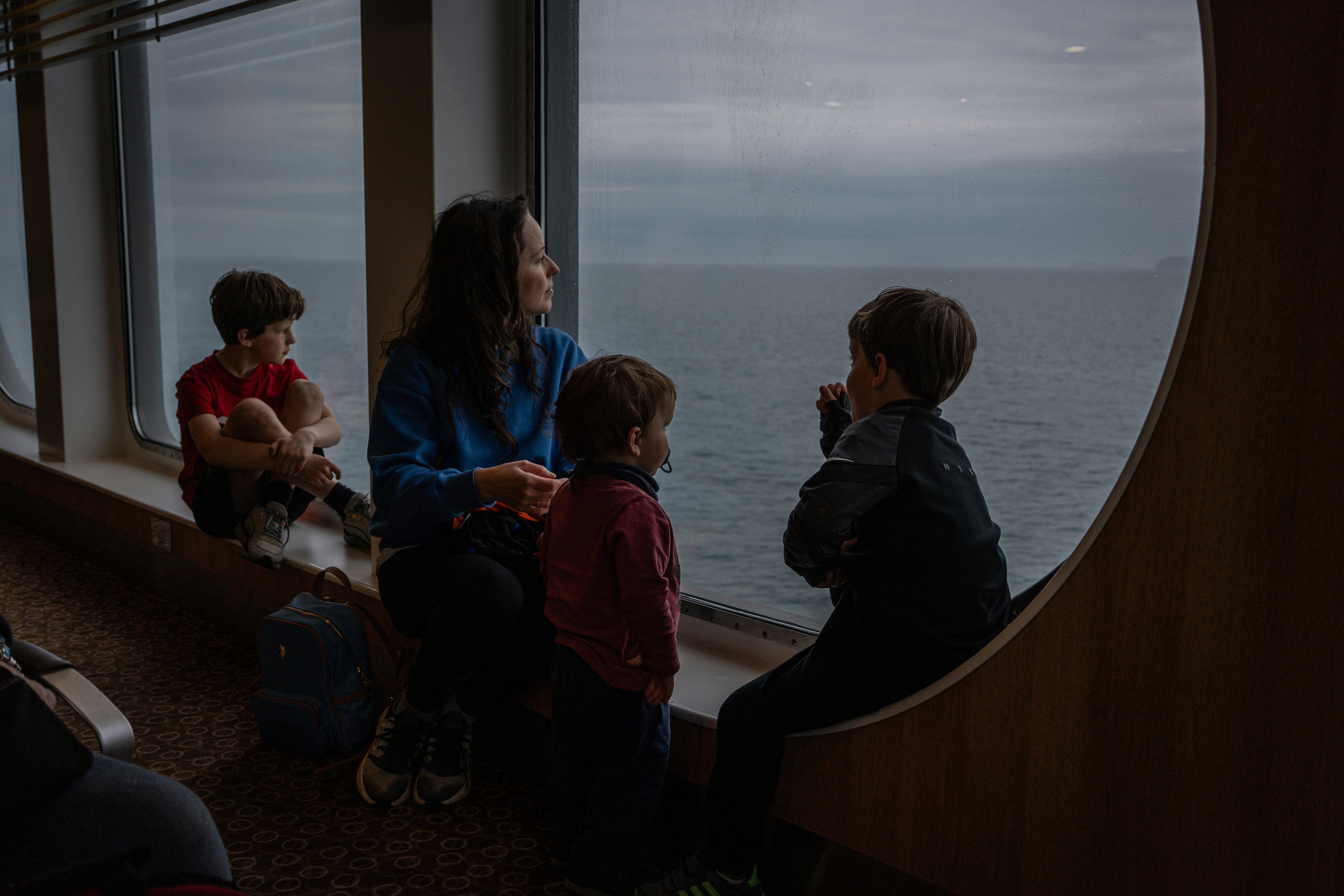Group of families enjoying a Bosphorus cruise