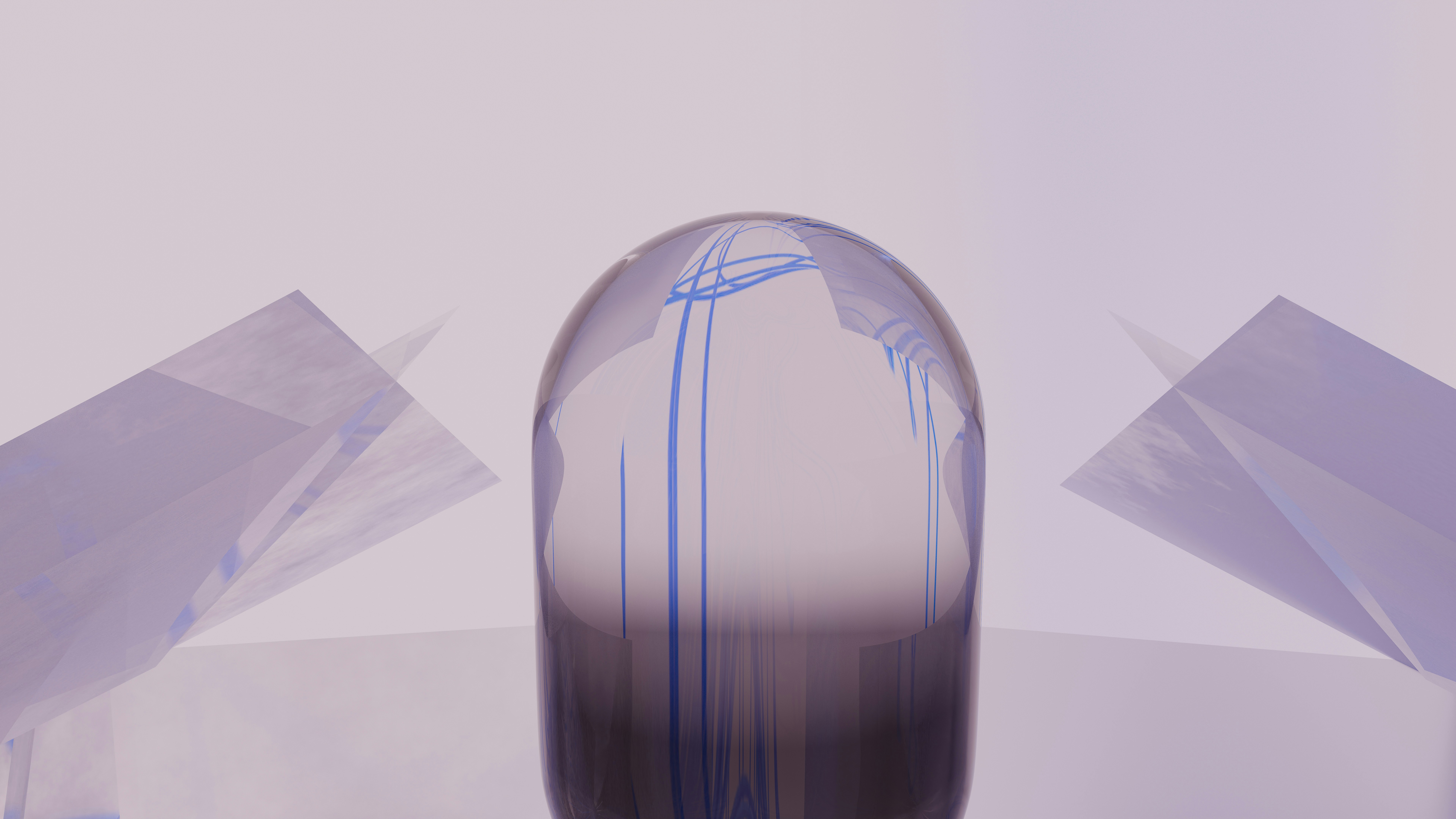 A glass vase sitting on top of a table