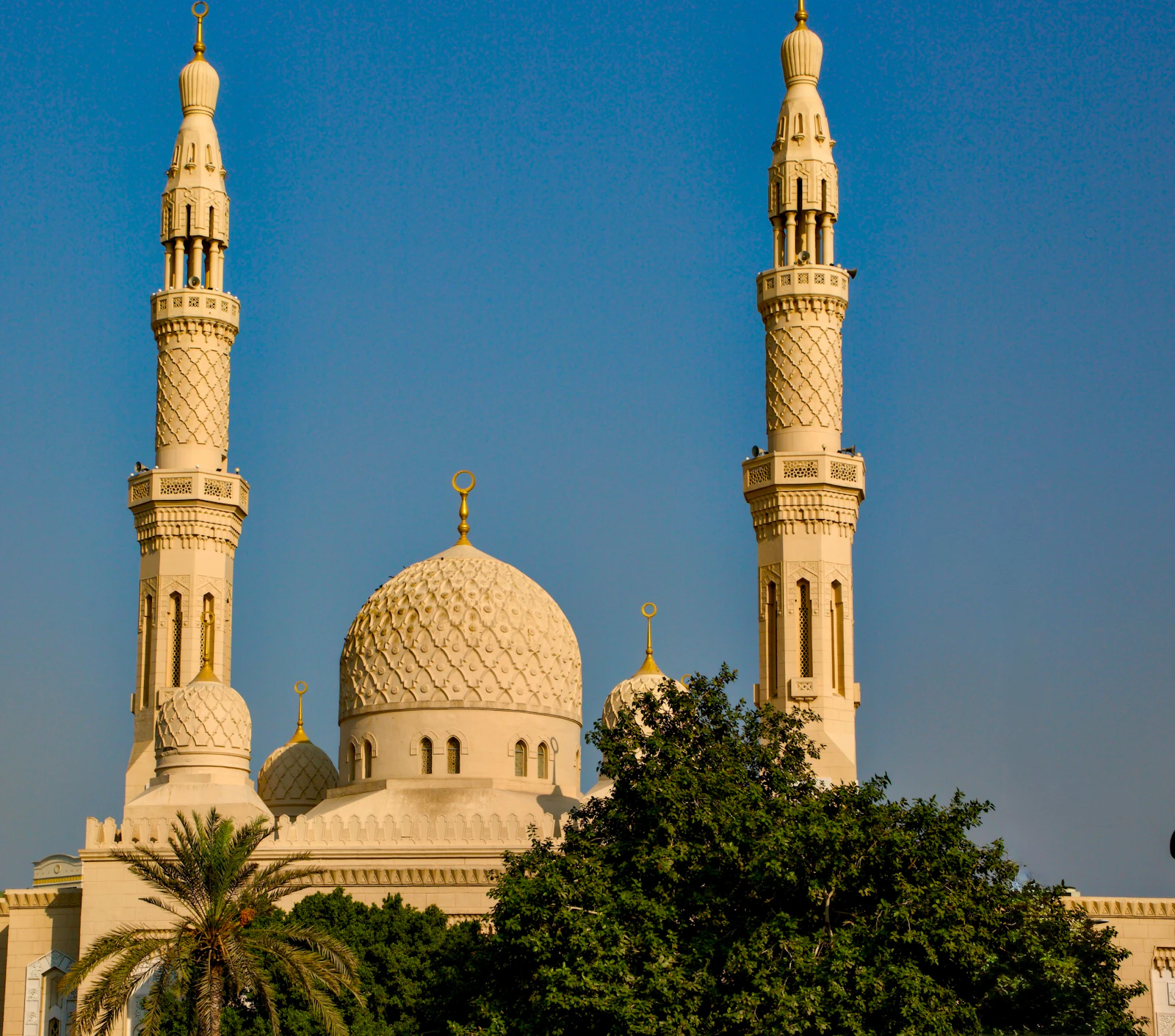 Jumeirah Mosque's dome and twin minarets, Dubai