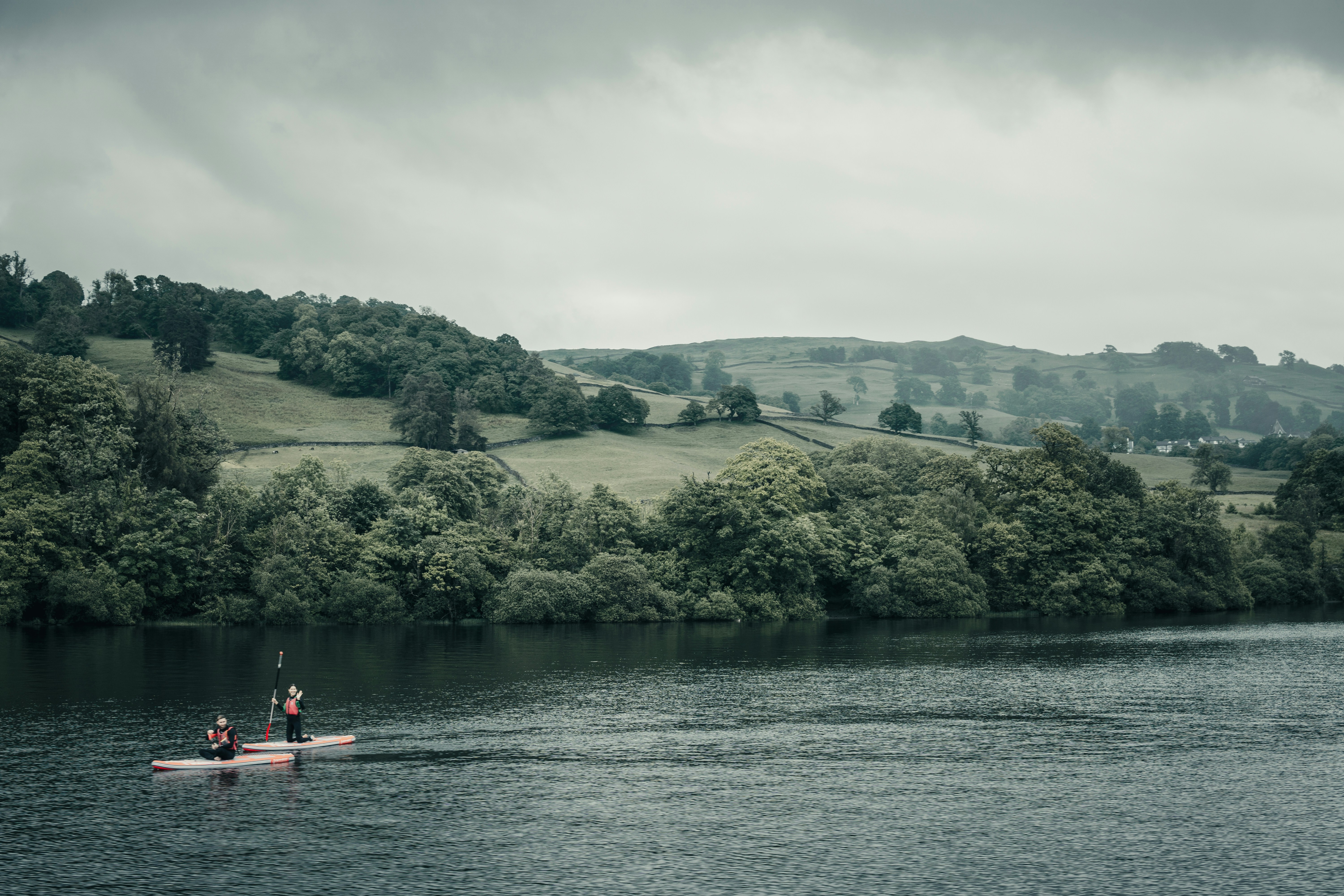 Kayaking scenic river