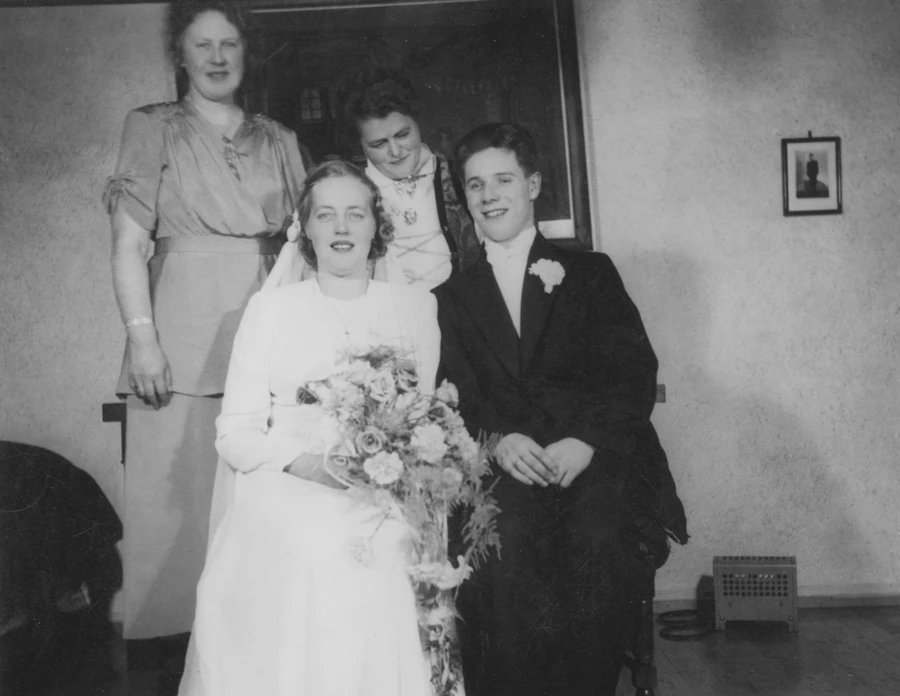 Foto antiga d'un casament