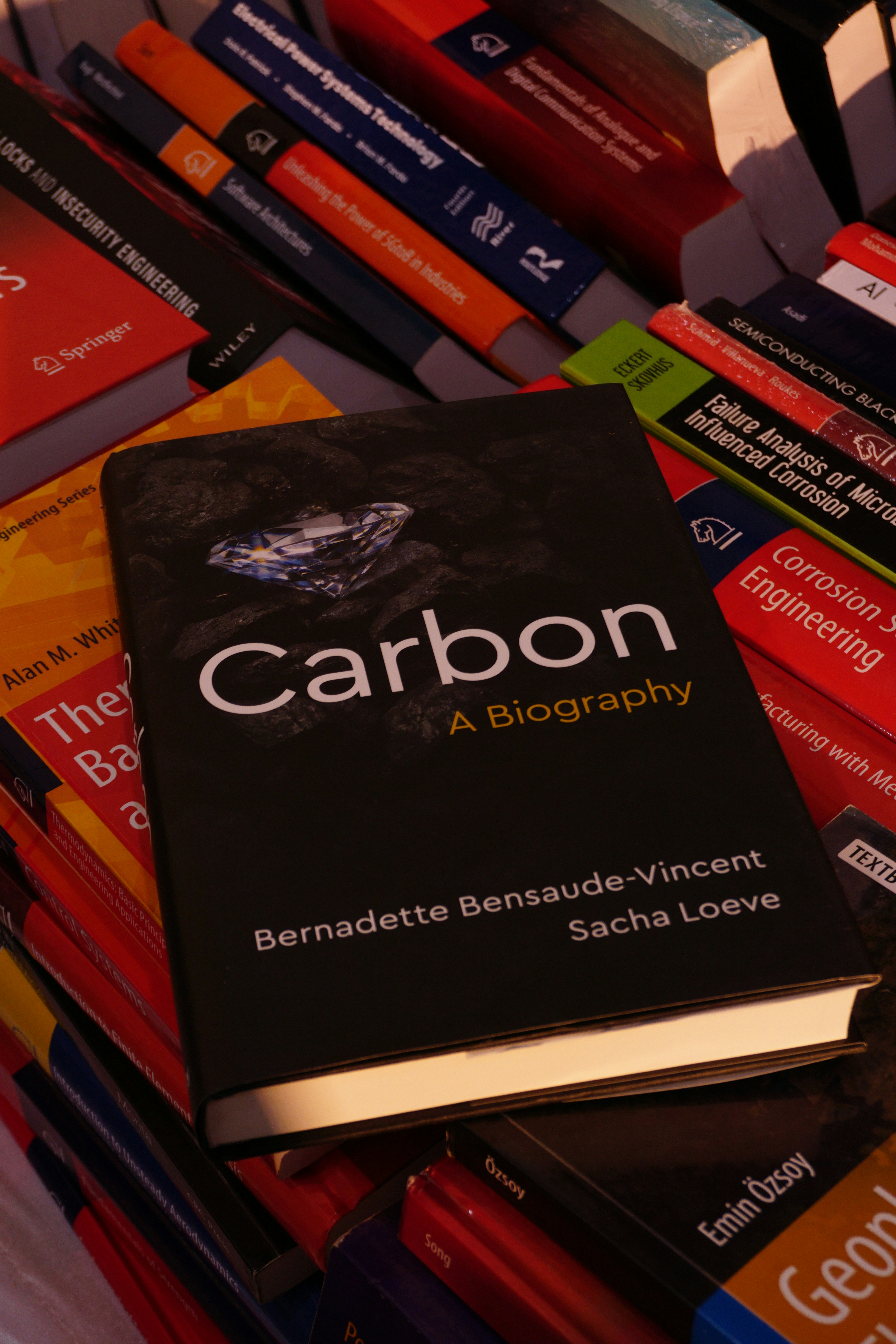 A pile of books sitting on top of each other