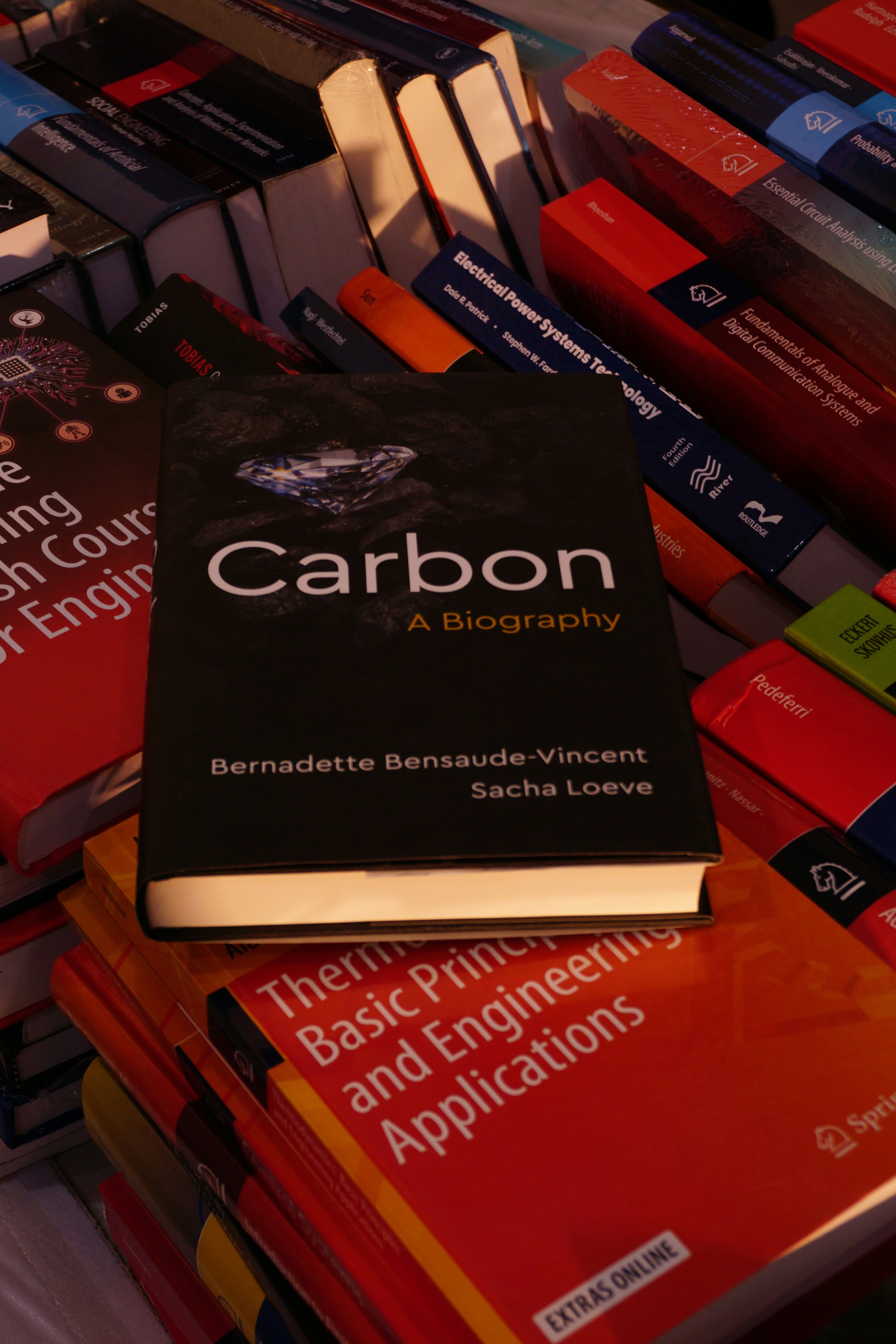 A pile of books sitting on top of each other