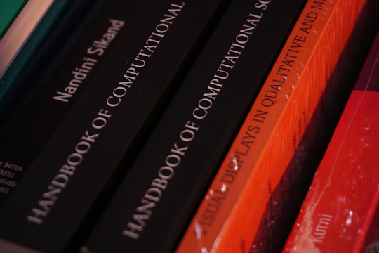 A row of books sitting on top of a shelf