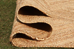 A close up of a mat on the grass