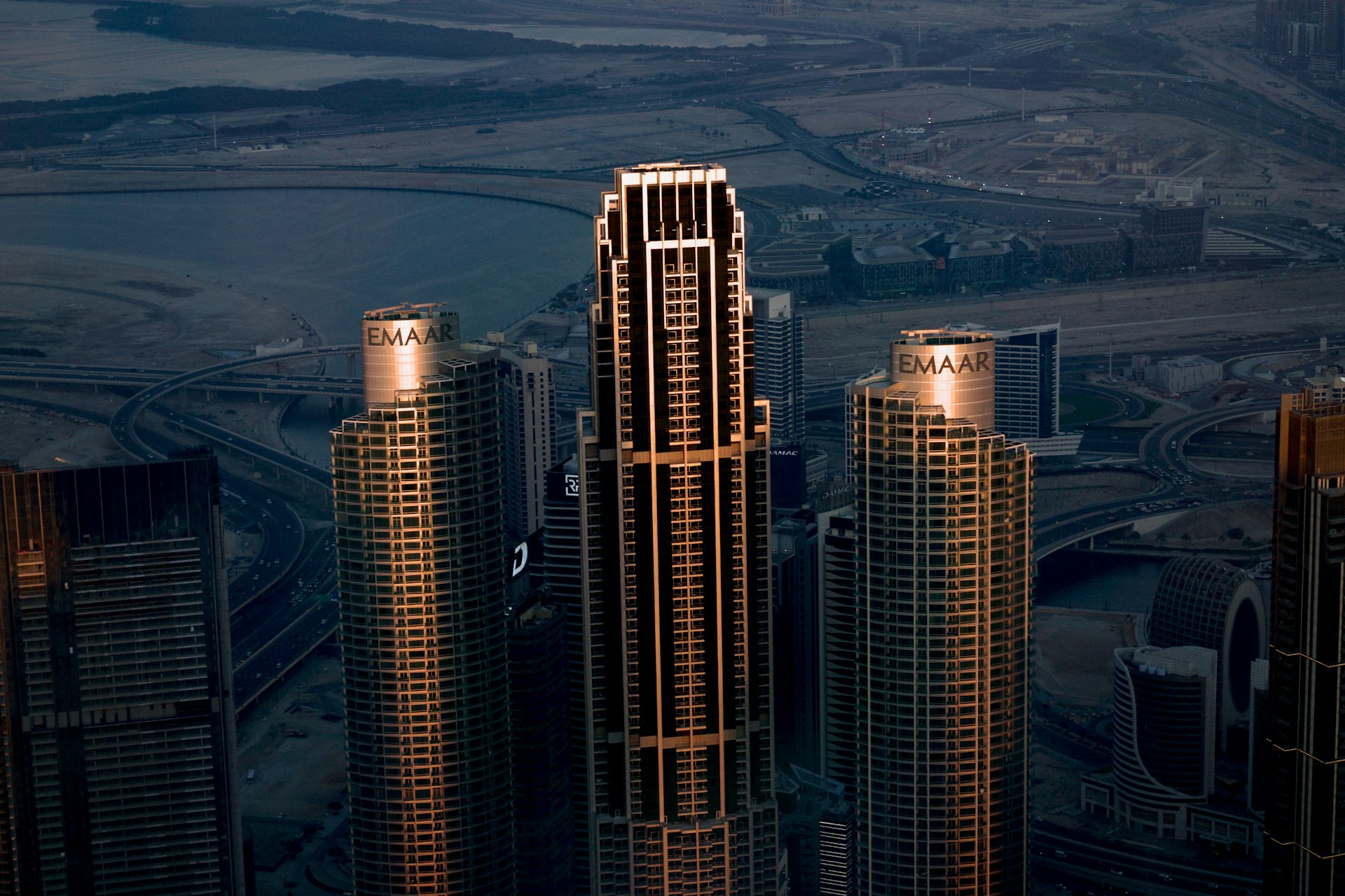 A view of some very tall buildings in a city