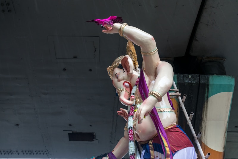 Artistic Japanese man statue