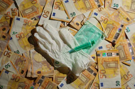A lot of money that is laying on top of each other
