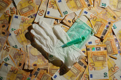 A lot of money that is laying on top of each other