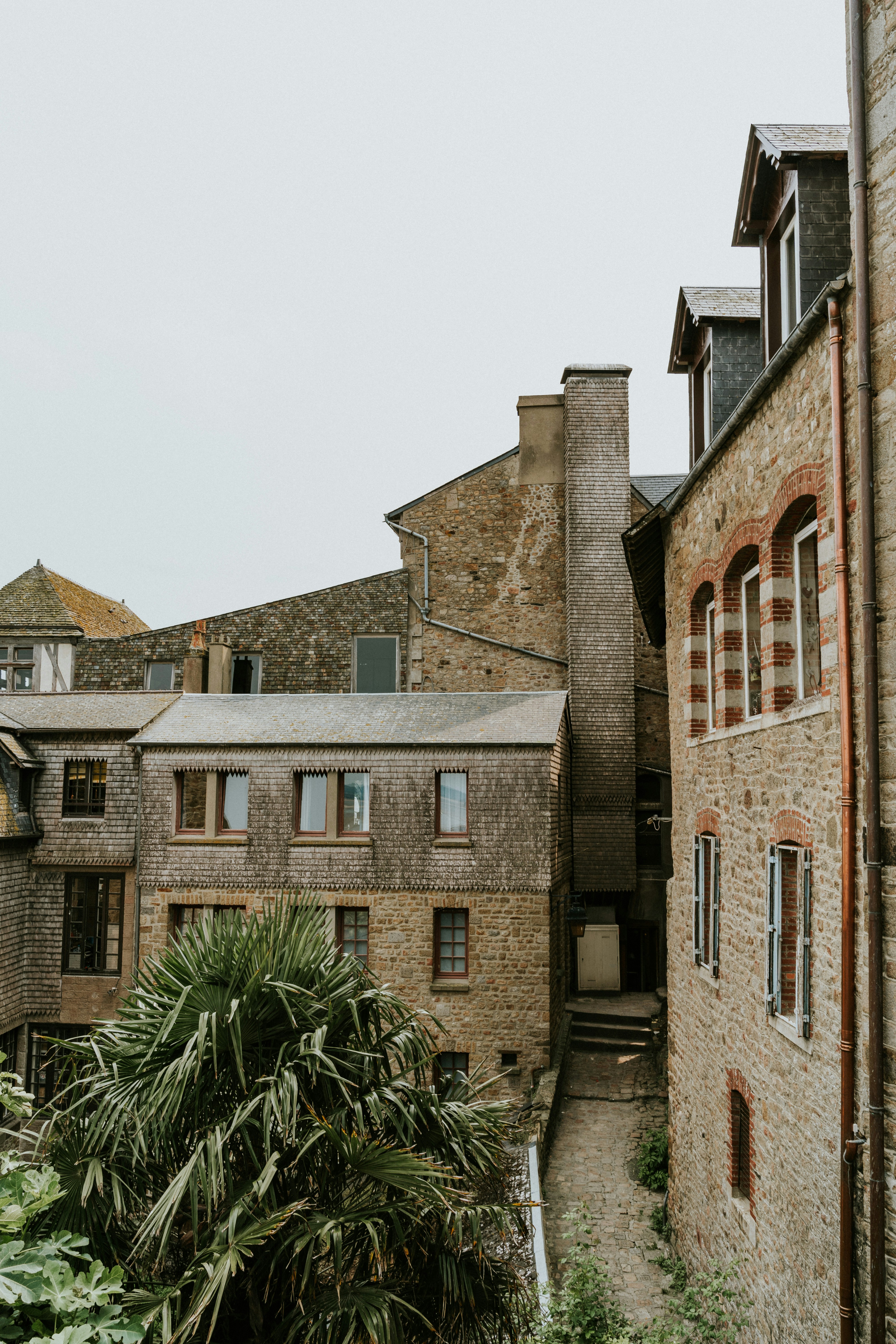 A view of a building from a high point of view