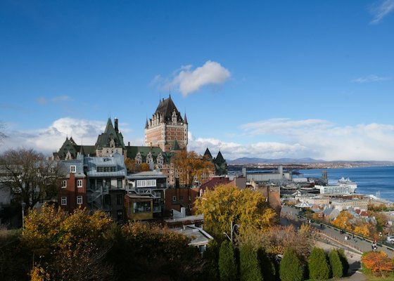 A scenic view of a city by the water — Quebec City, Canada