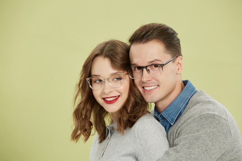 Couple posing elegantly