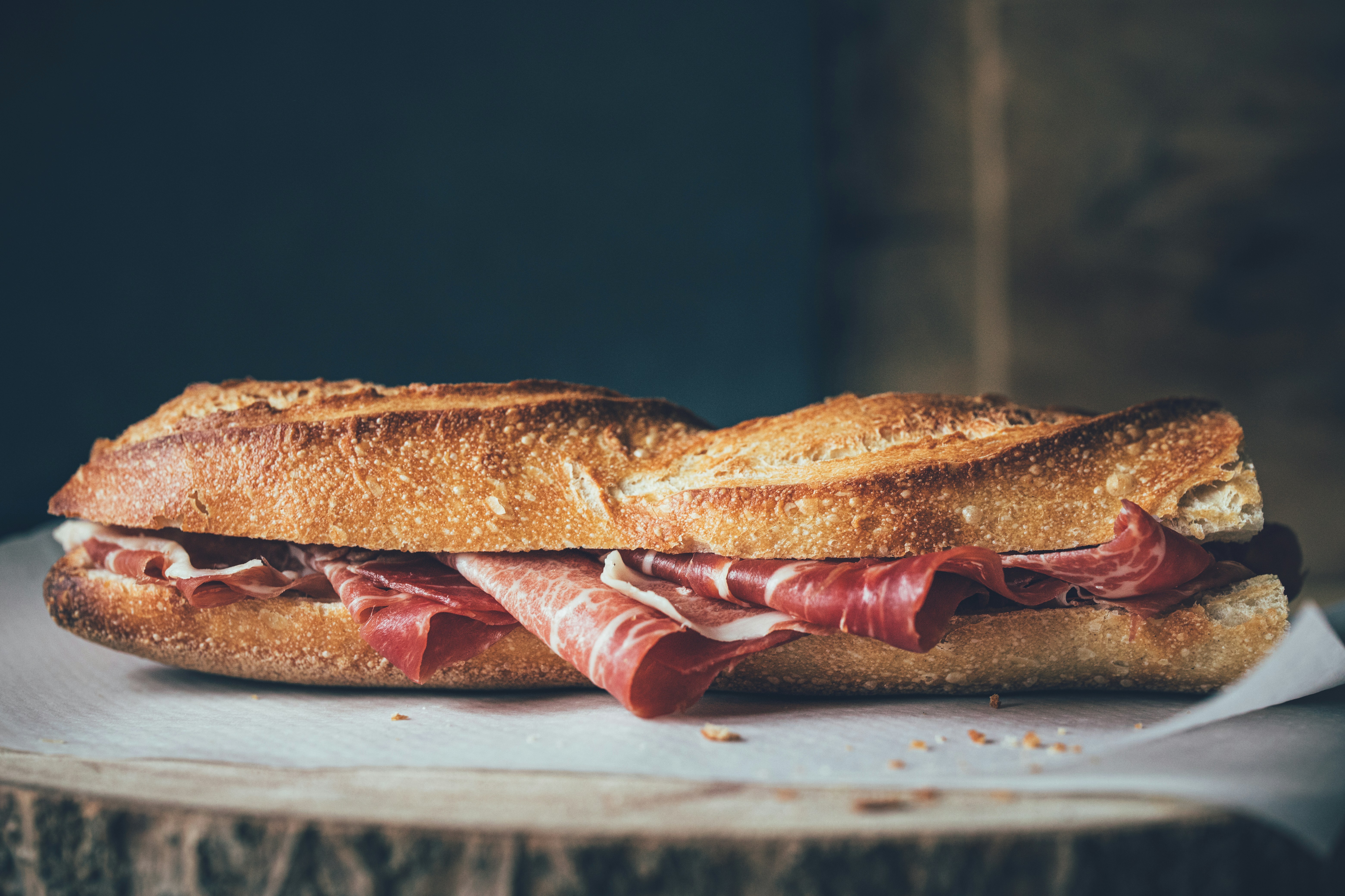 A scoop of bread crumbs