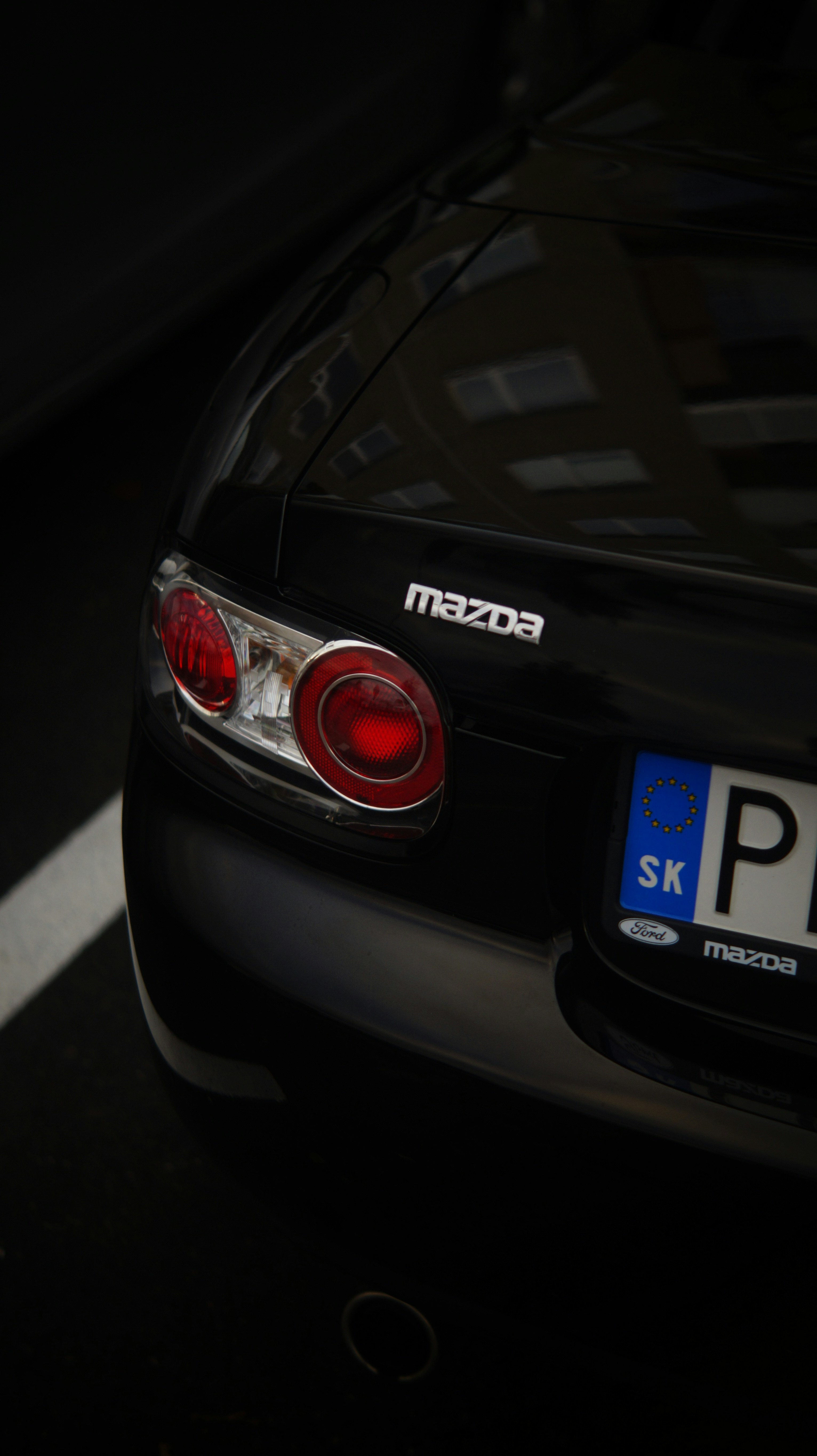 A close up of the back of a car