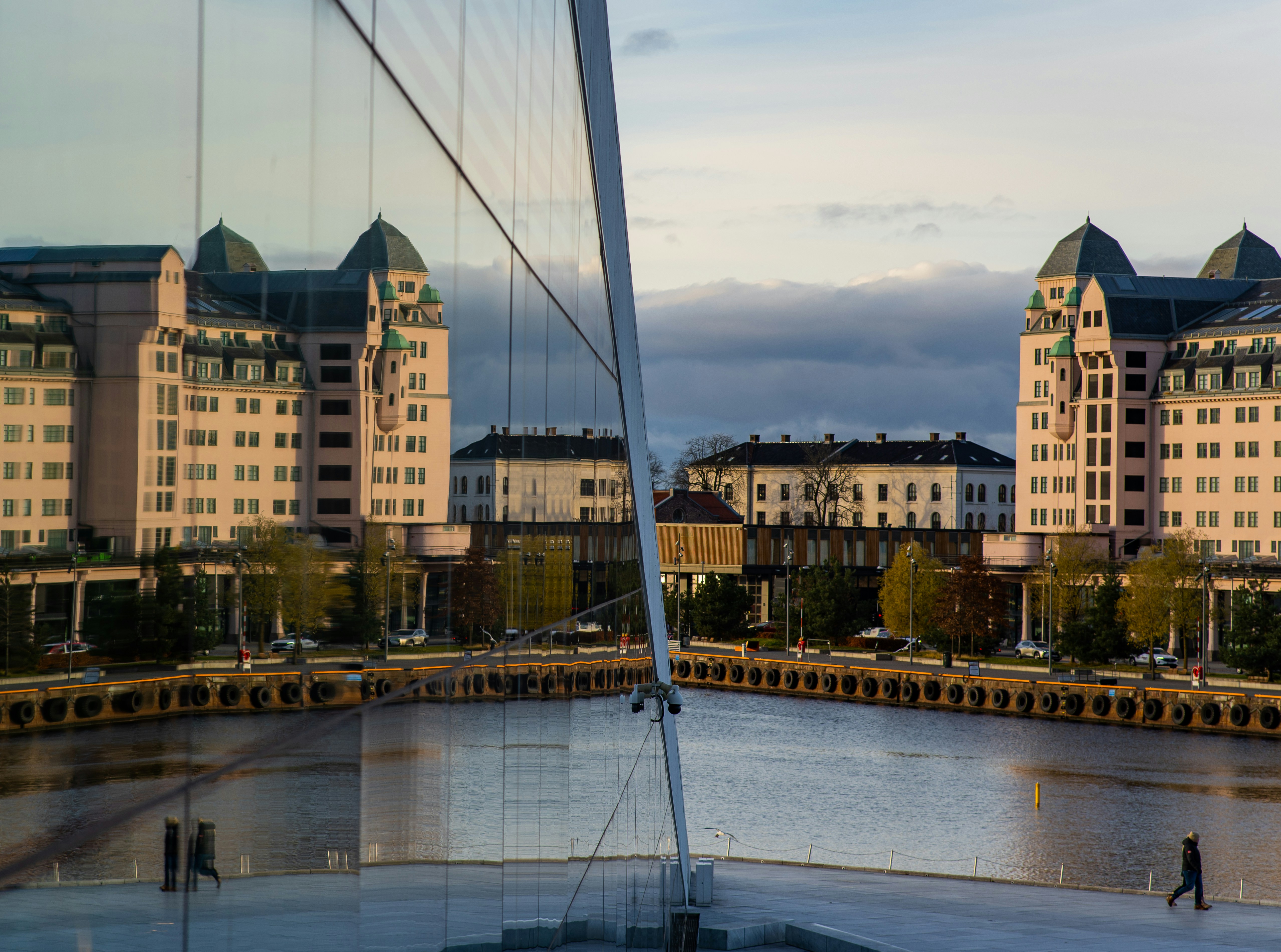 A view of a city from across a river