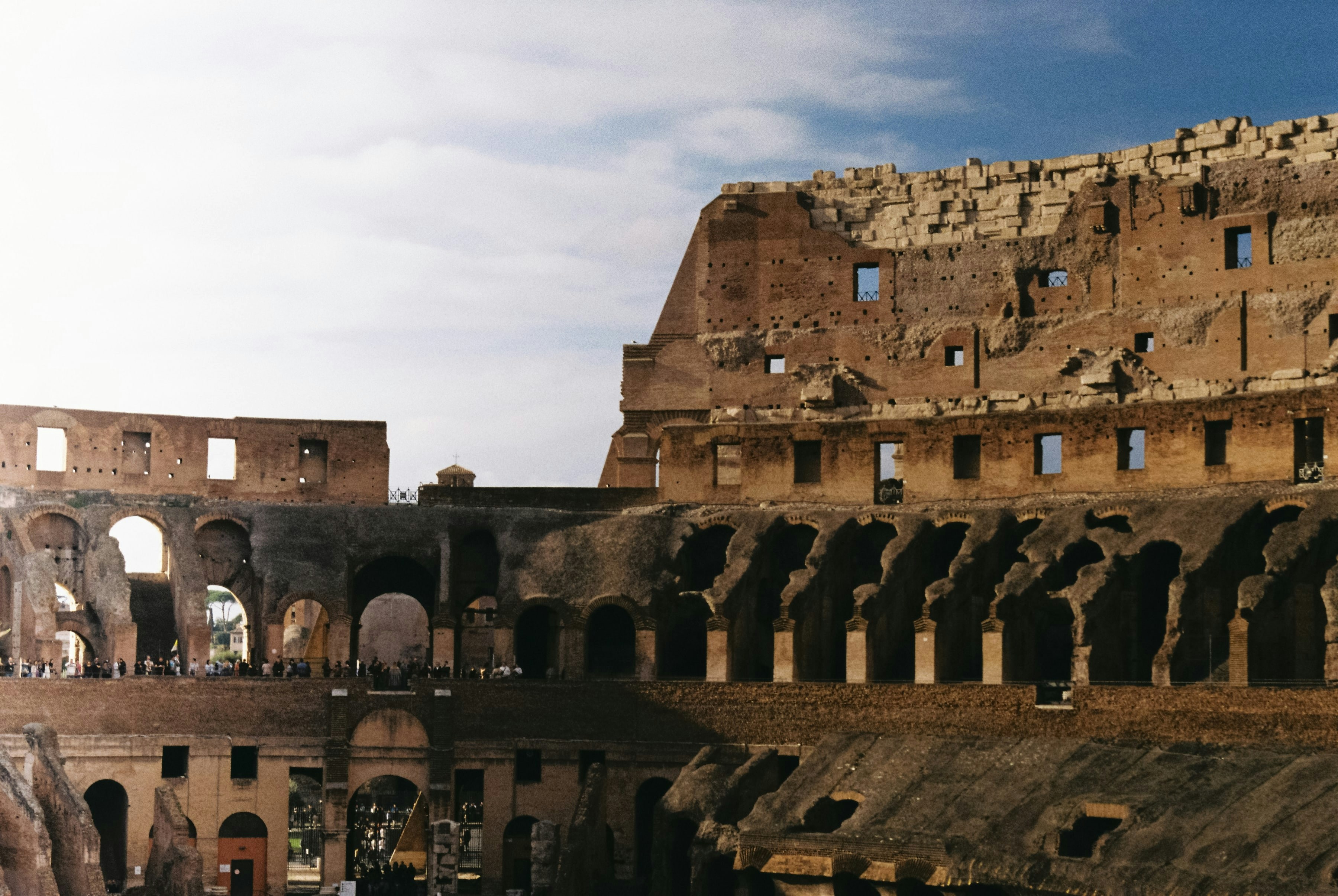 Group in front of old building