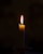 A lit candle sitting on top of a table