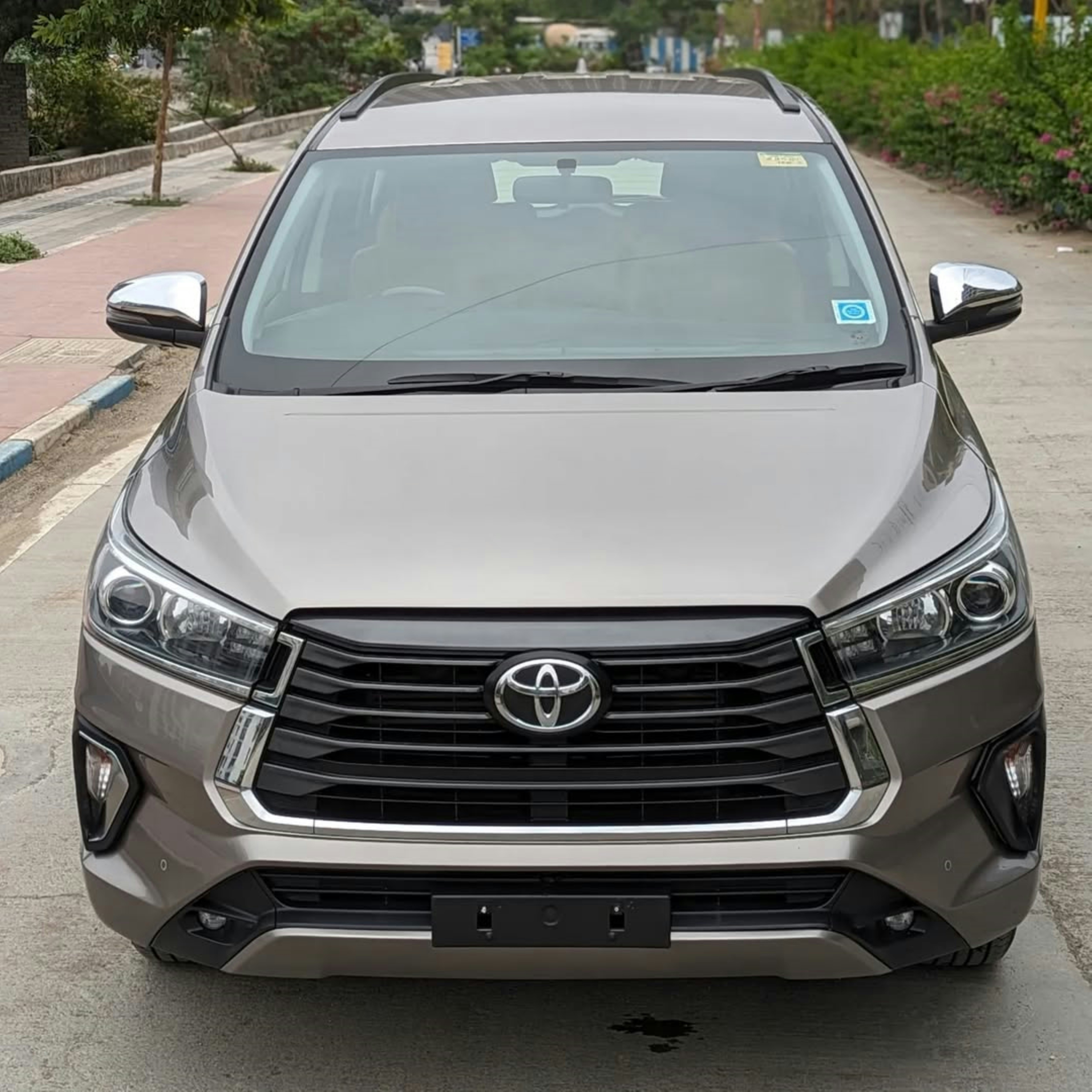 Toyota Innova SUV exterior in grey color