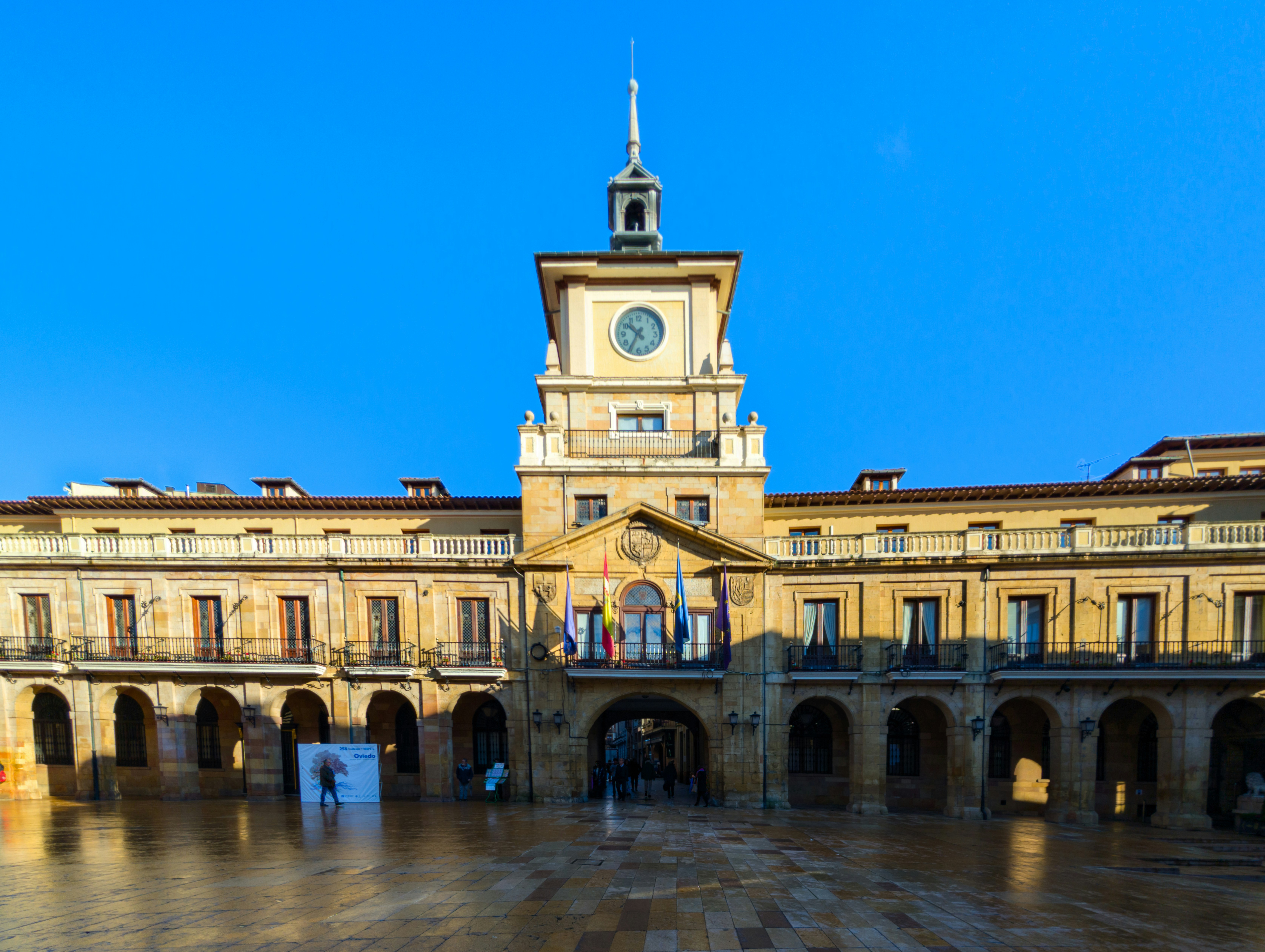 A large building with a clock tower on top of it