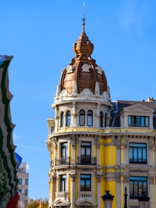 A tall building with a clock on the top of it