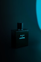 A bottle of chanel bleu de chanel on a table