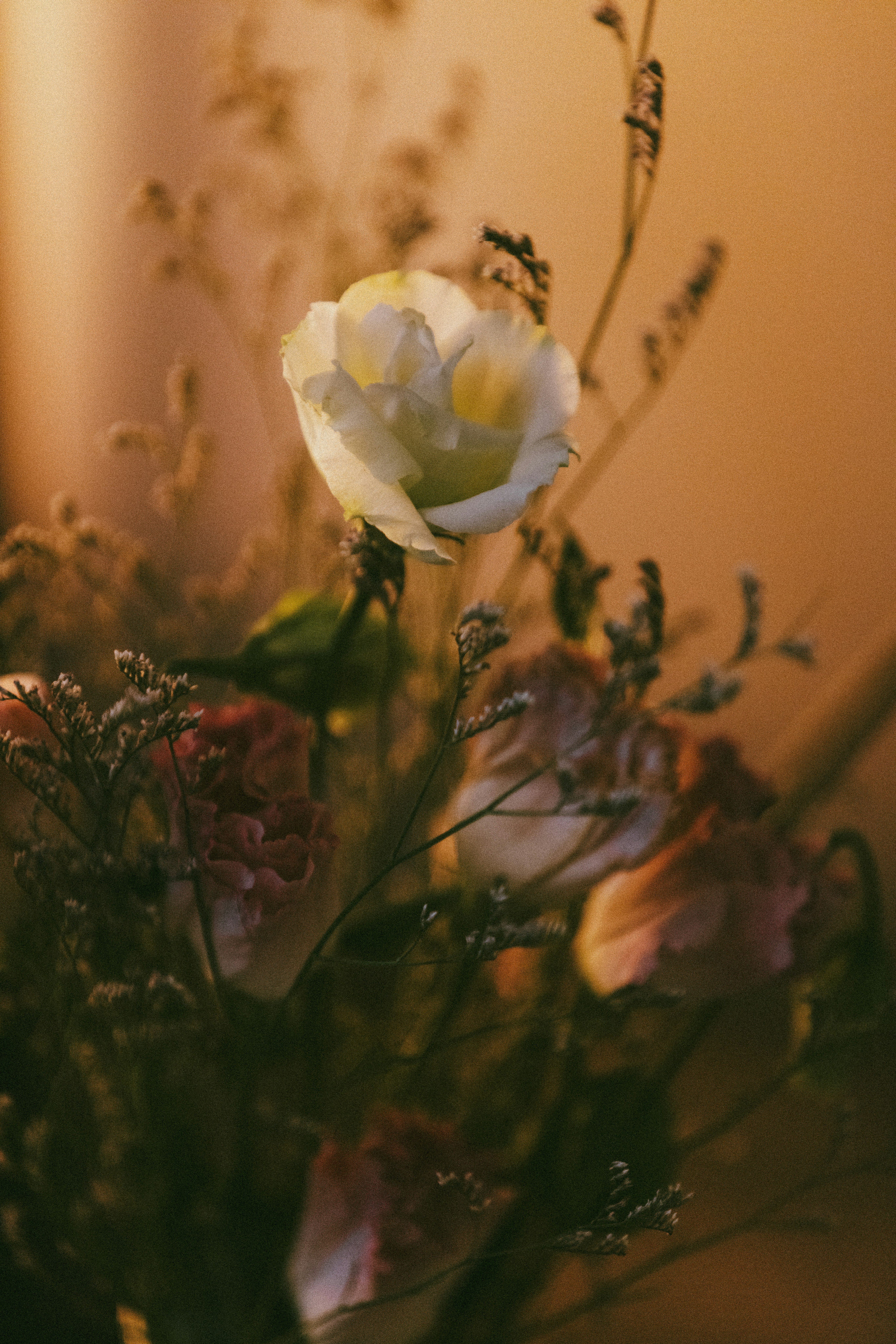 A vase filled with flowers on top of a table