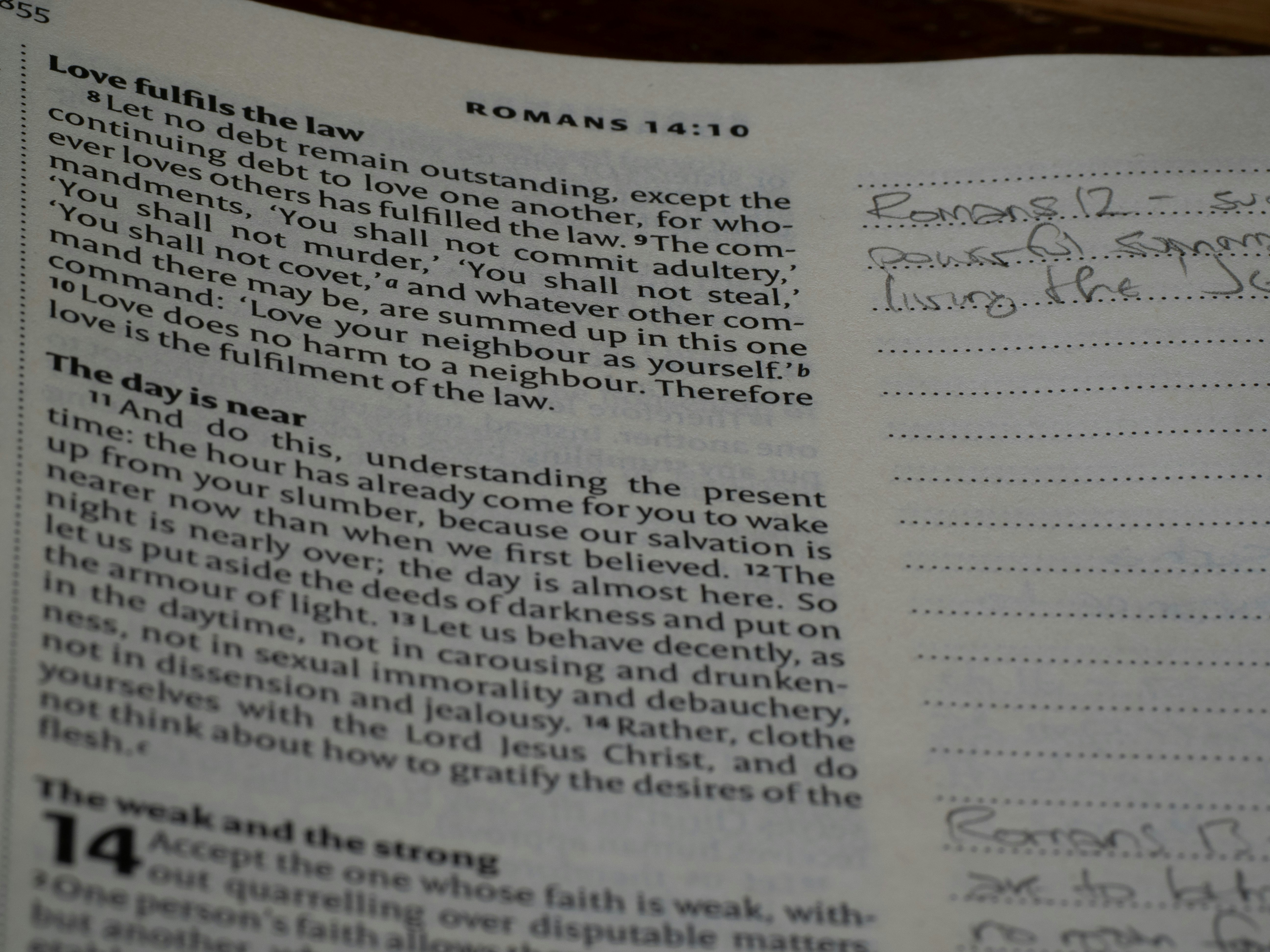 A close up of a book with writing on it